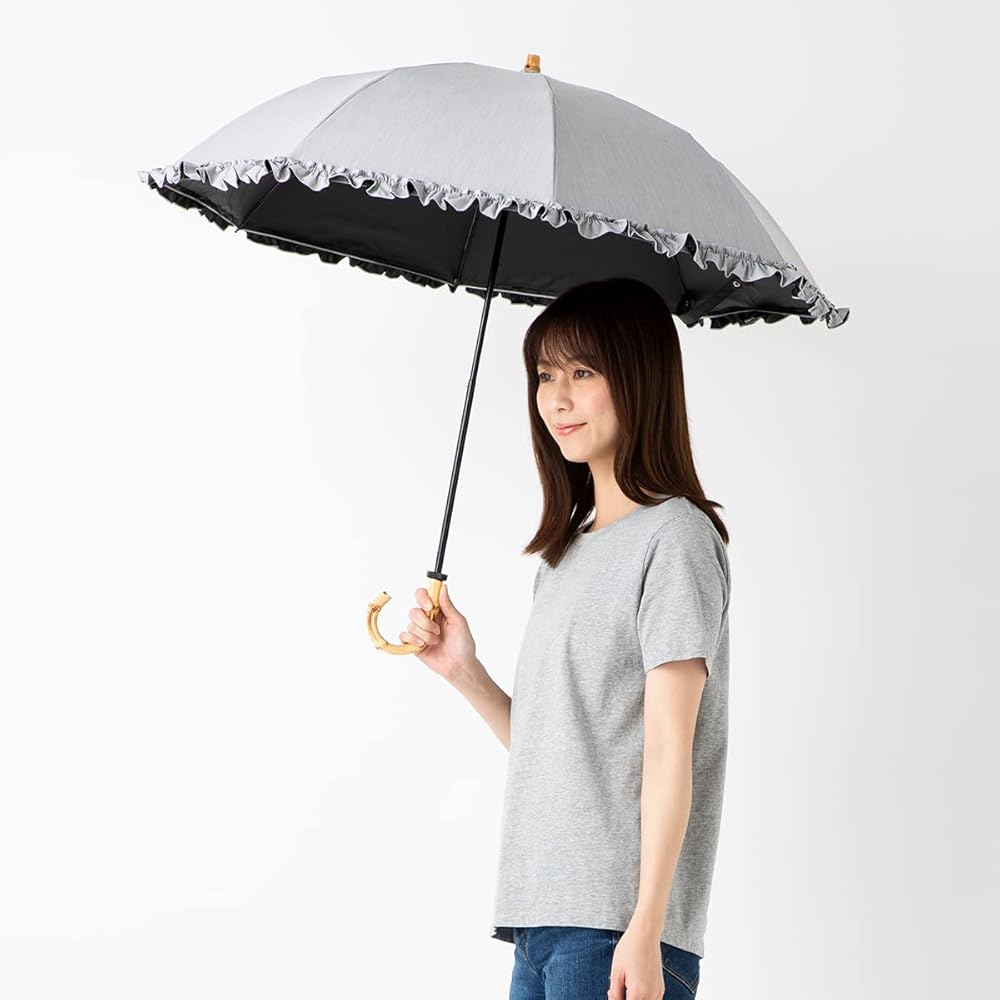 Amazon | 日傘 UVカット 100 遮光 遮熱 折りたたみ傘 フリル